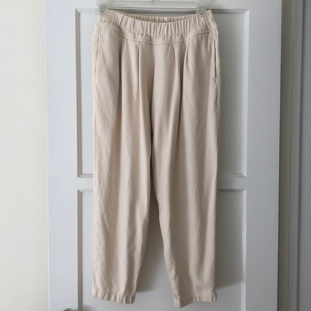 Black Crane Carpenter Pant In Cream
